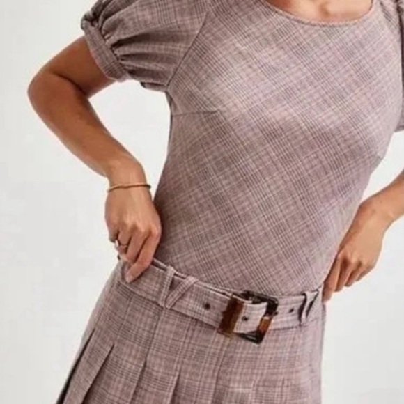 NWOT Free People Sevi Plaid Mini Dress Women size Small - Picture 3 of 10